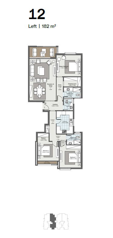 Floor plan for apartment at Ever