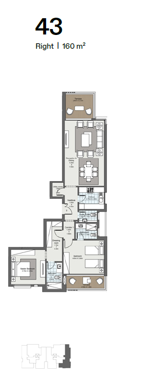 Floor plan for apartment at Ever