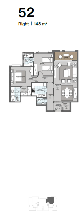 Floor plan for apartment at Ever
