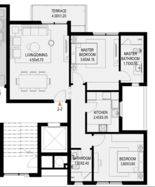 Floor plan for apartment at O West Orascom