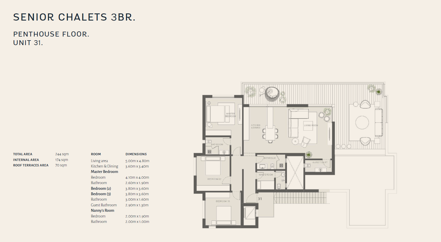Floor plan for chalet at The Med