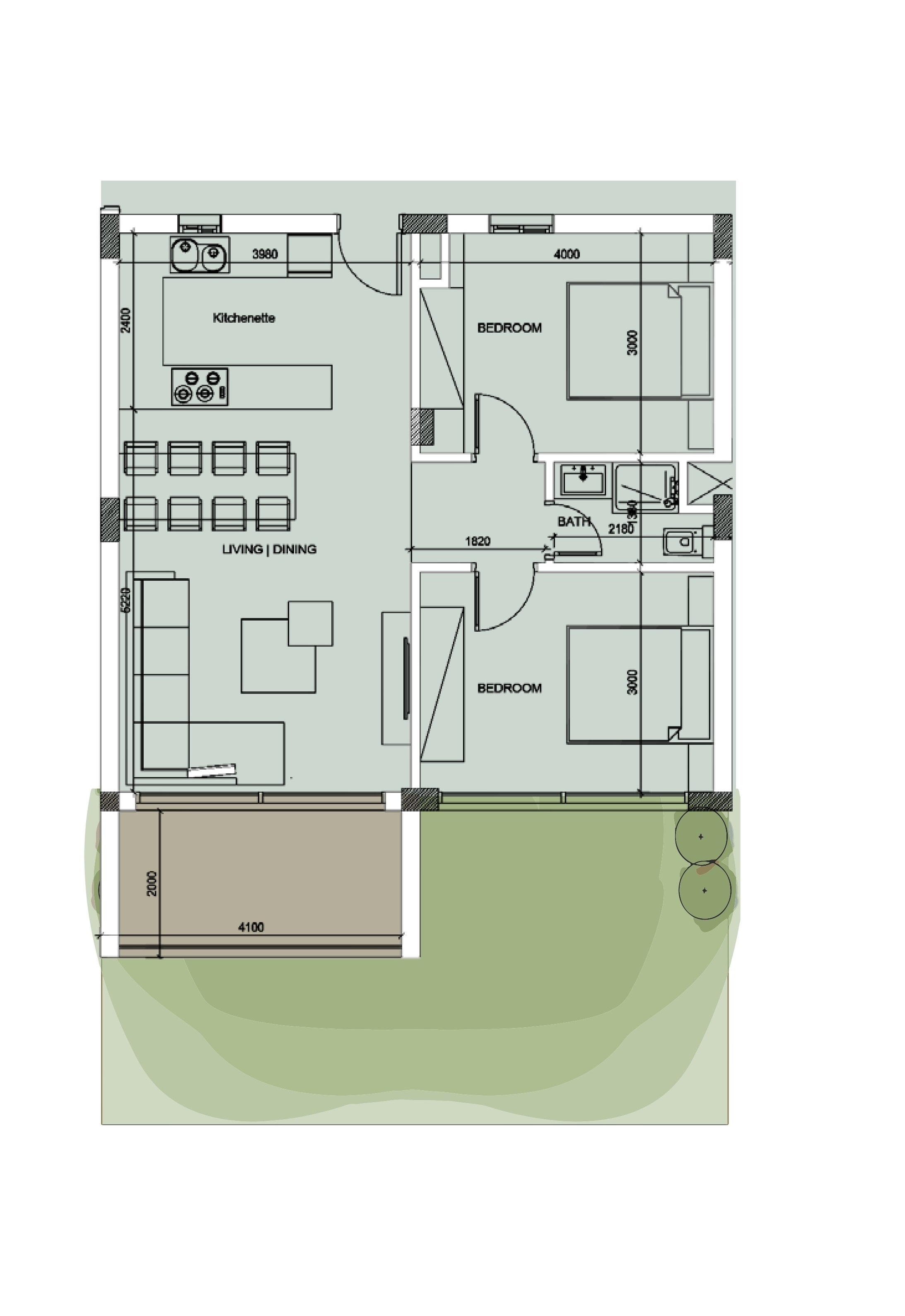 Floor plan for chalet at Il Monte Galala