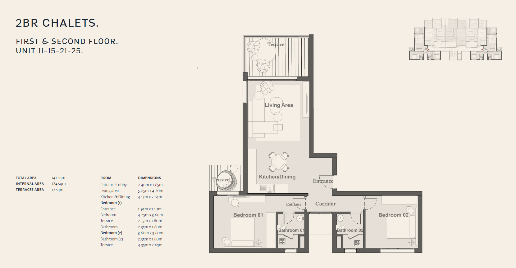 Floor plan for chalet at The Med