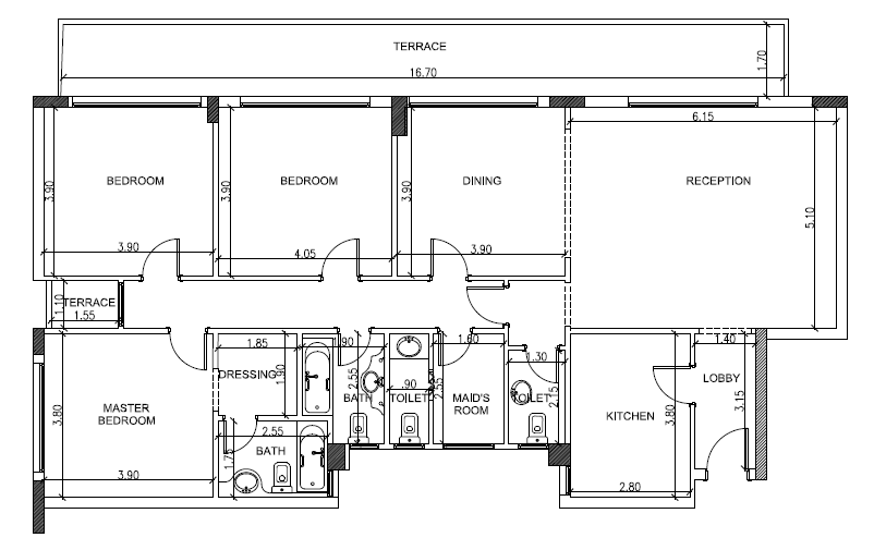 Floor plan for apartment at Joulz