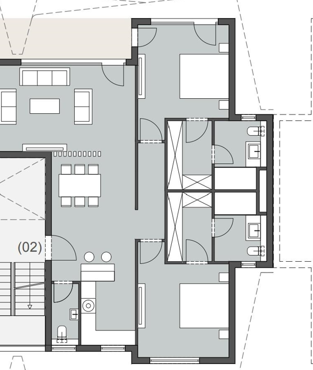 Floor plan for apartment at Badya