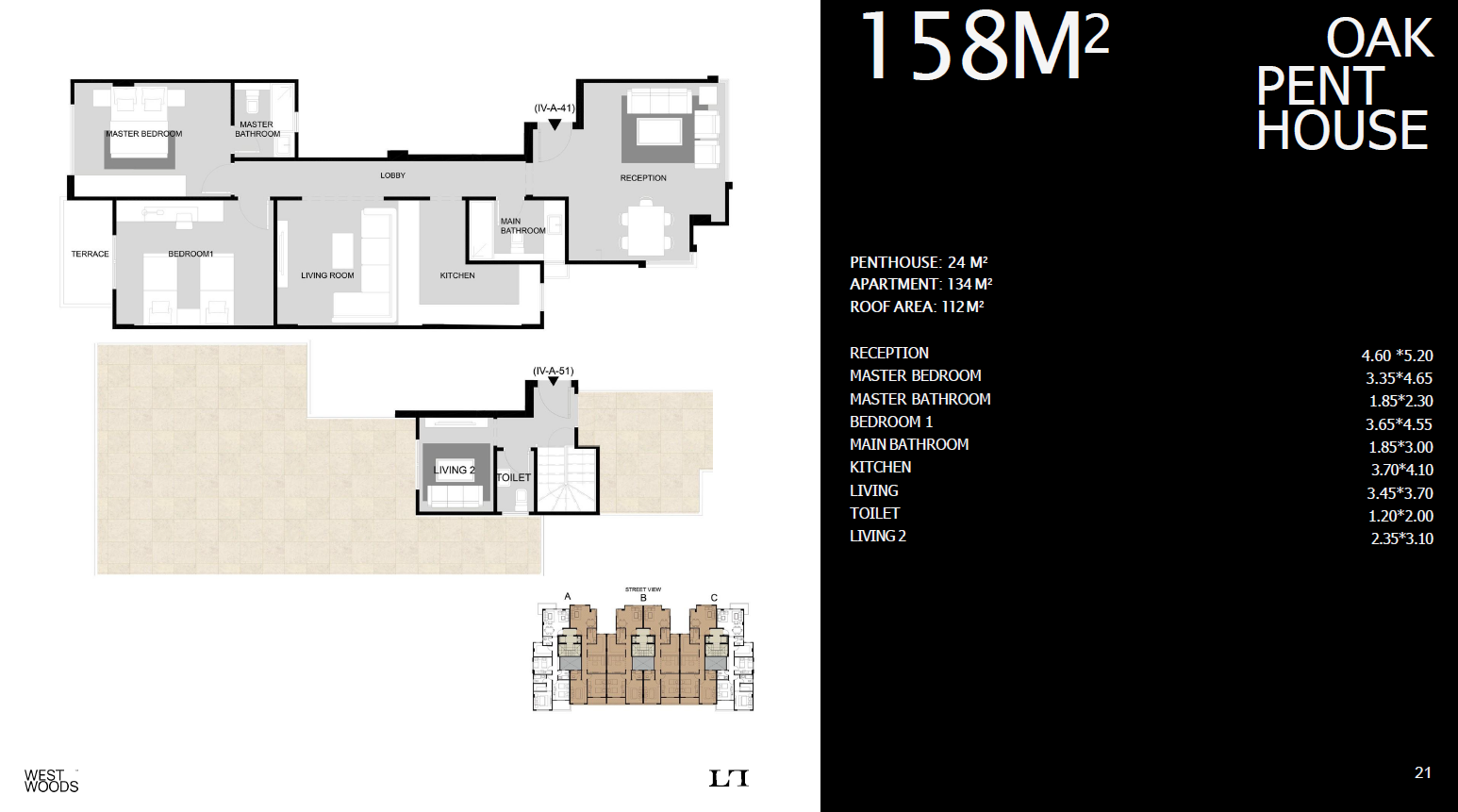 Floor plan for penthouse at Sun Capital