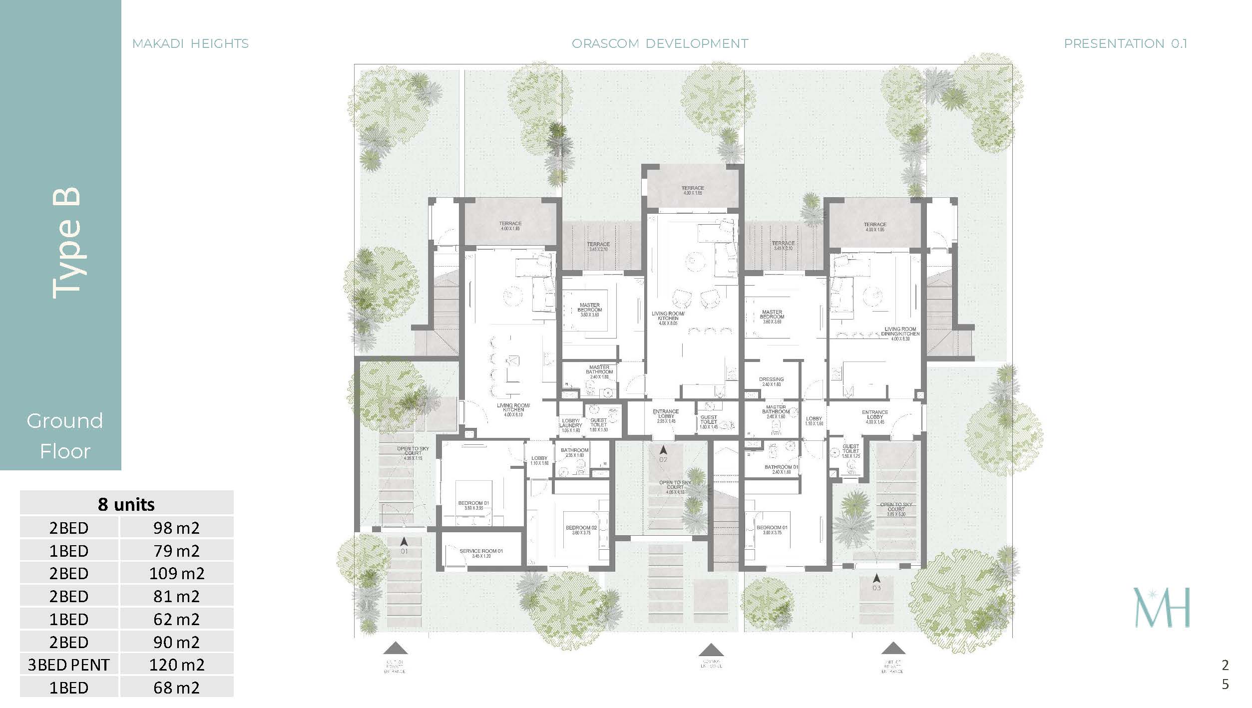 Floor plan for apartment at Makadi Heights