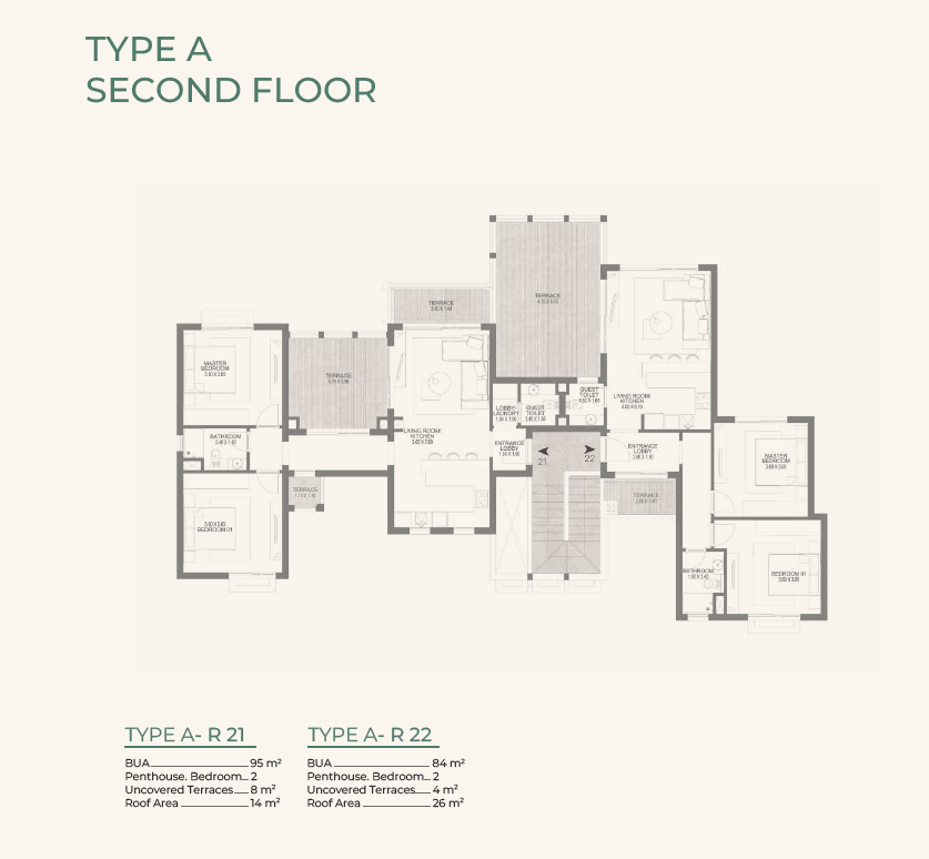 Floor plan for penthouse at Town Walk