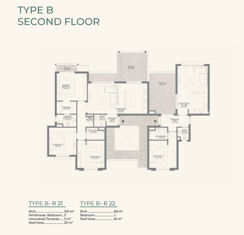 Floor plan for penthouse at Town Walk
