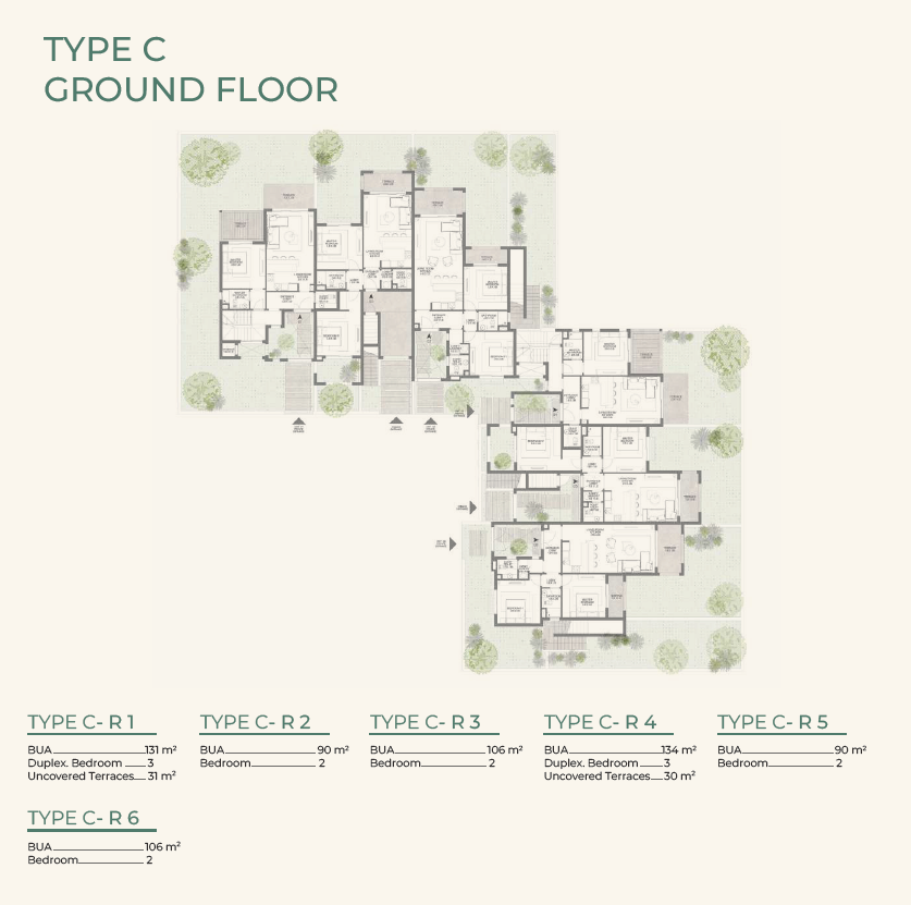 Floor plan for duplex at Town Walk