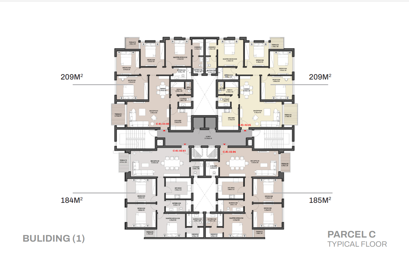 Floor plan for apartment at Garnet
