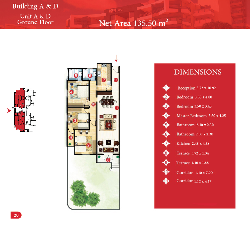 Floor plan for apartment at Capital Heights 2
