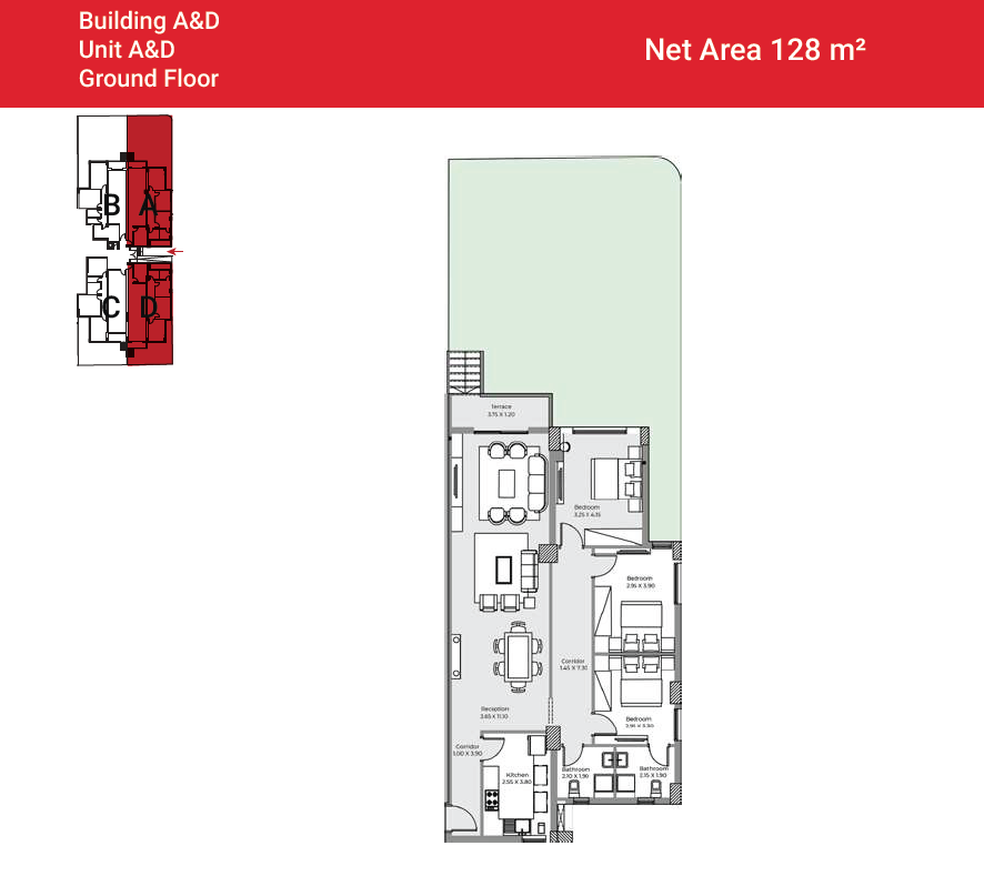Floor plan for apartment at Capital Heights 2