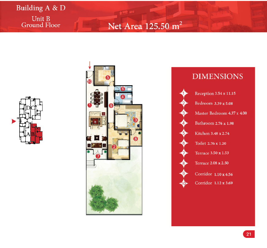 Floor plan for apartment at Capital Heights 2