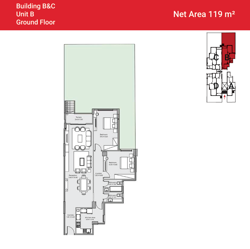 Floor plan for apartment at Capital Heights 2