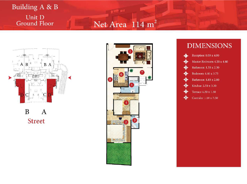 Floor plan for apartment at Capital Heights 2