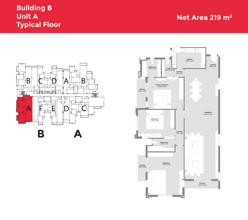 Floor plan for apartment at Capital Heights 2
