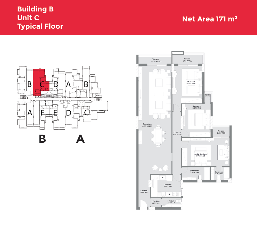 Floor plan for apartment at Capital Heights 2
