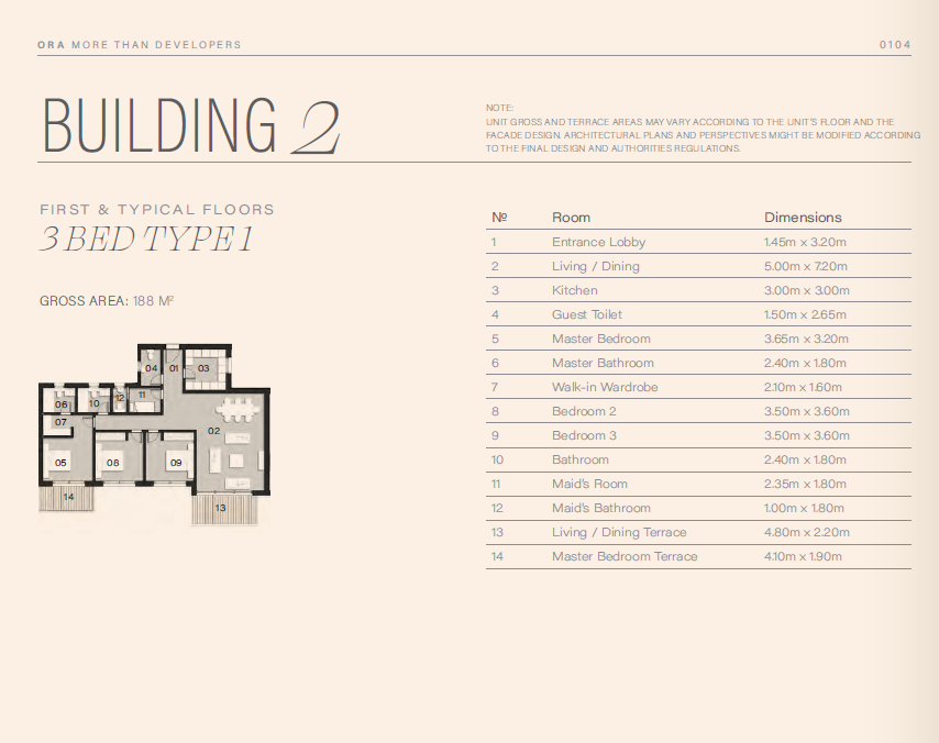 Floor plan for apartment at ZED