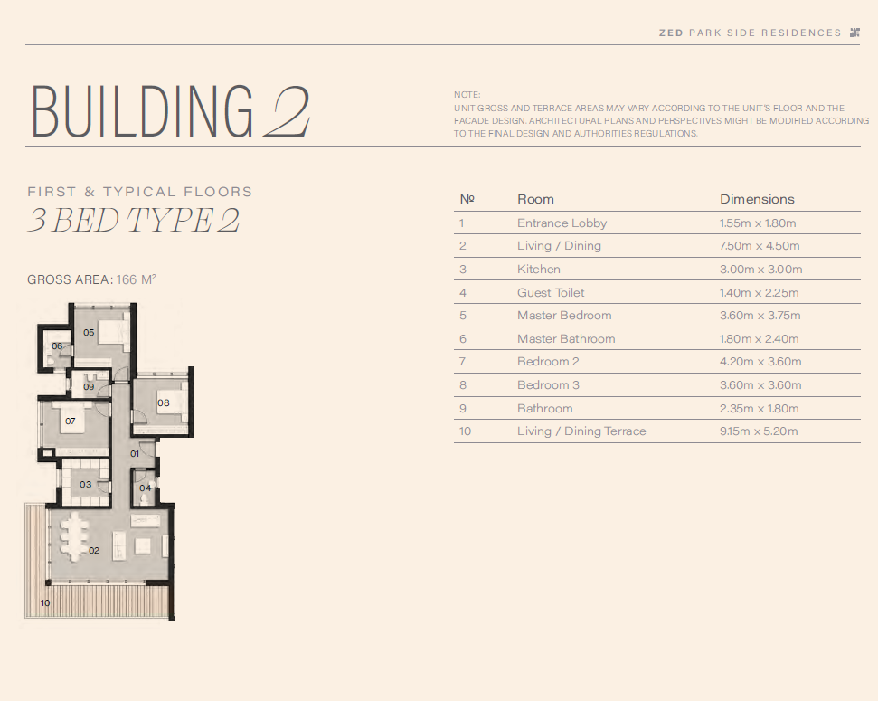 Floor plan for apartment at ZED