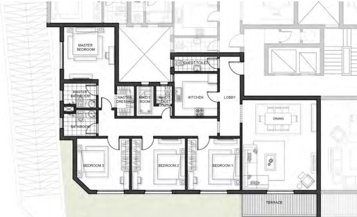 Floor plan for apartment at The Peak Joulz