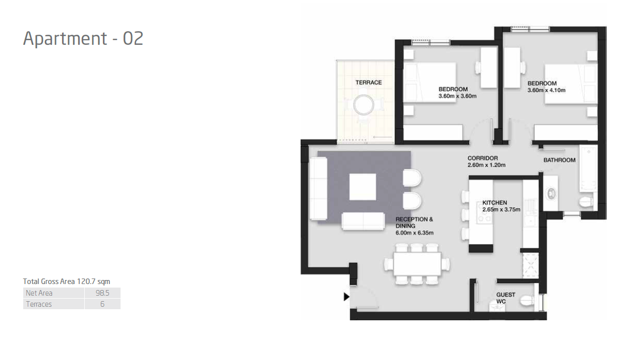 Floor plan for apartment at VYE SODIC