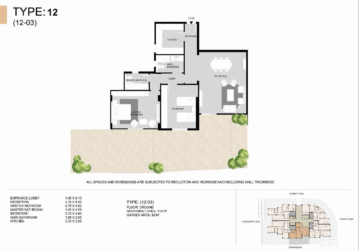 Floor plan for apartment at Sun Capital