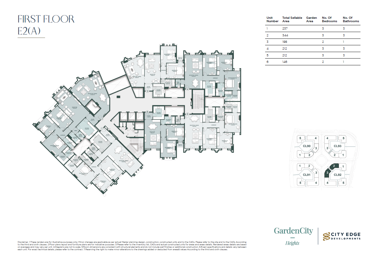 Floor plan for apartment at New Garden City