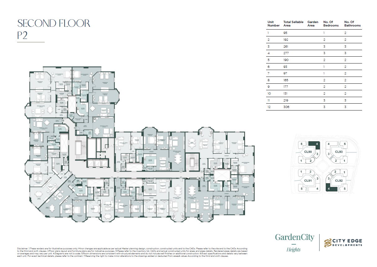 Floor plan for apartment at New Garden City