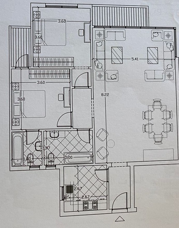 Floor plan for apartment at Midtown Sky