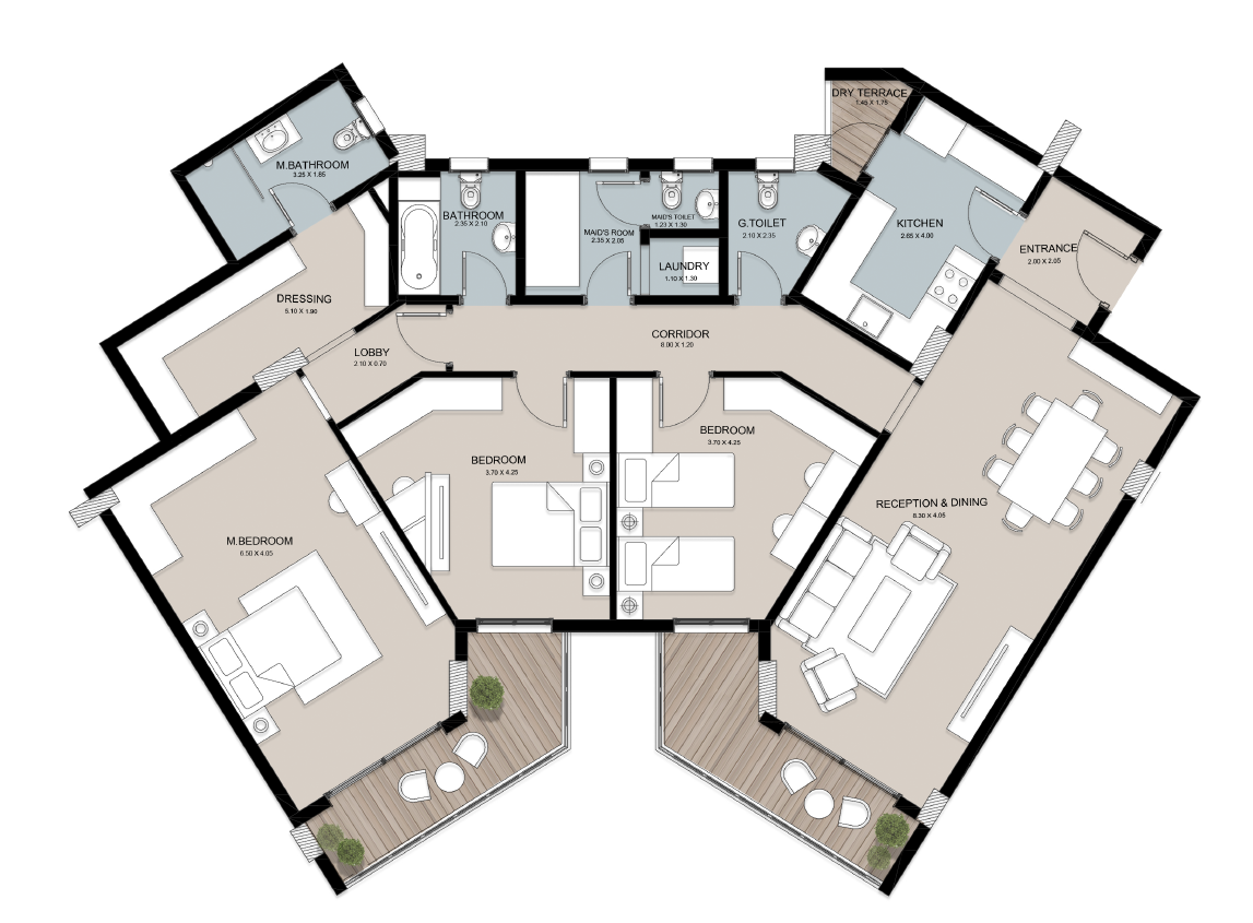 Floor plan for apartment at The Loft