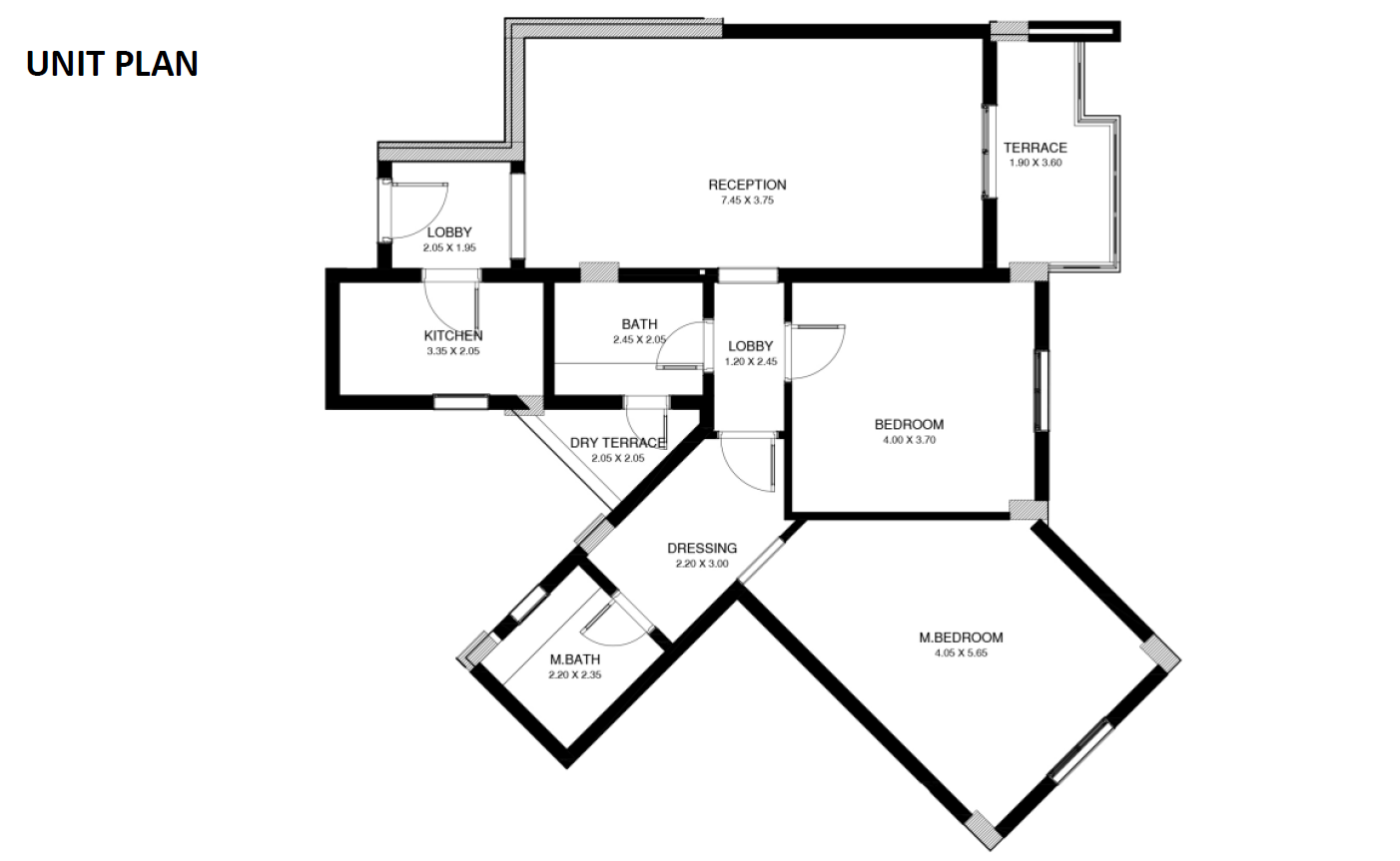 Floor plan for apartment at The Loft