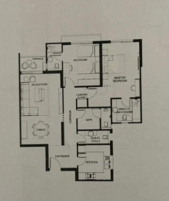 Floor plan for apartment at Trio