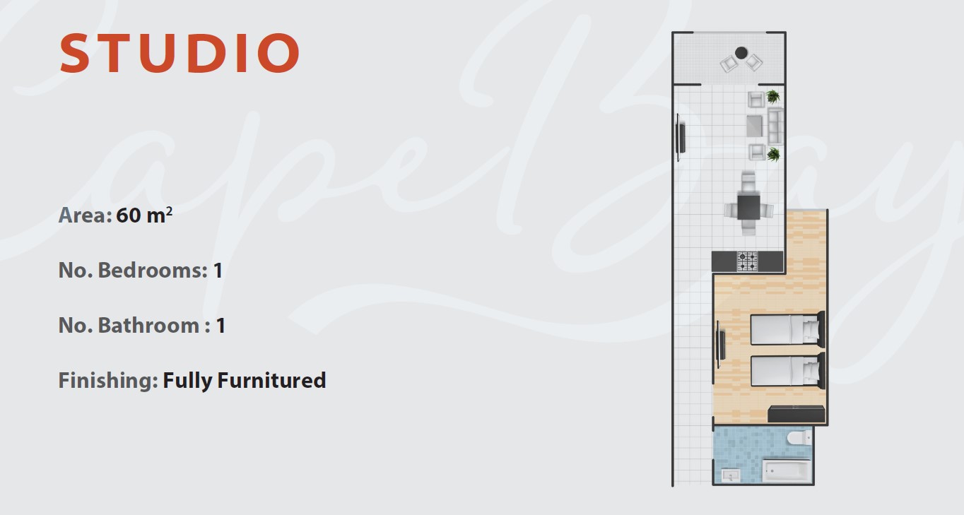 Floor plan for chalet at Cape Bay Blumar Lasirena
