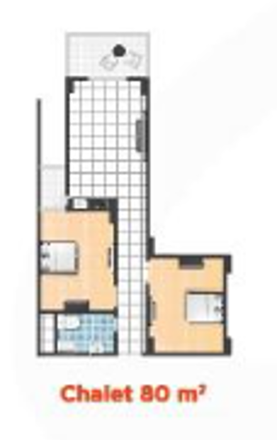 Floor plan for chalet at Cape Bay Blumar Lasirena