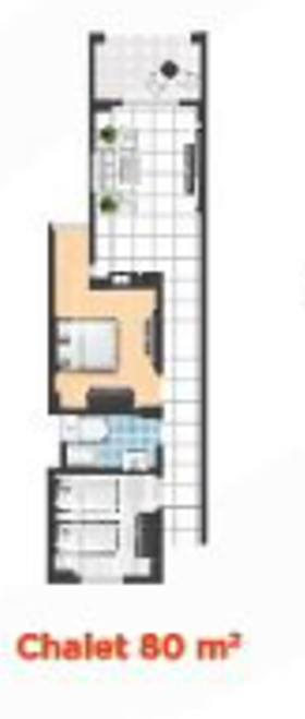 Floor plan for chalet at Lasirena Bay