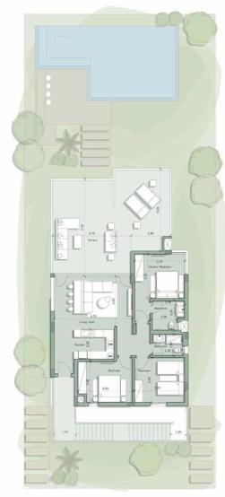 Floor plan for penthouse at Fouka Bay