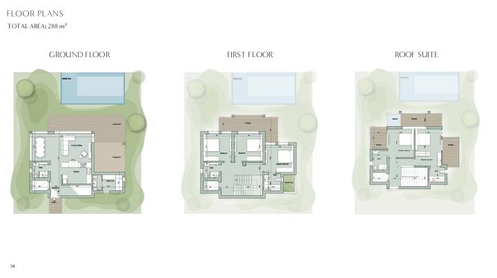 Floor plan for villa at Il Monte Galala