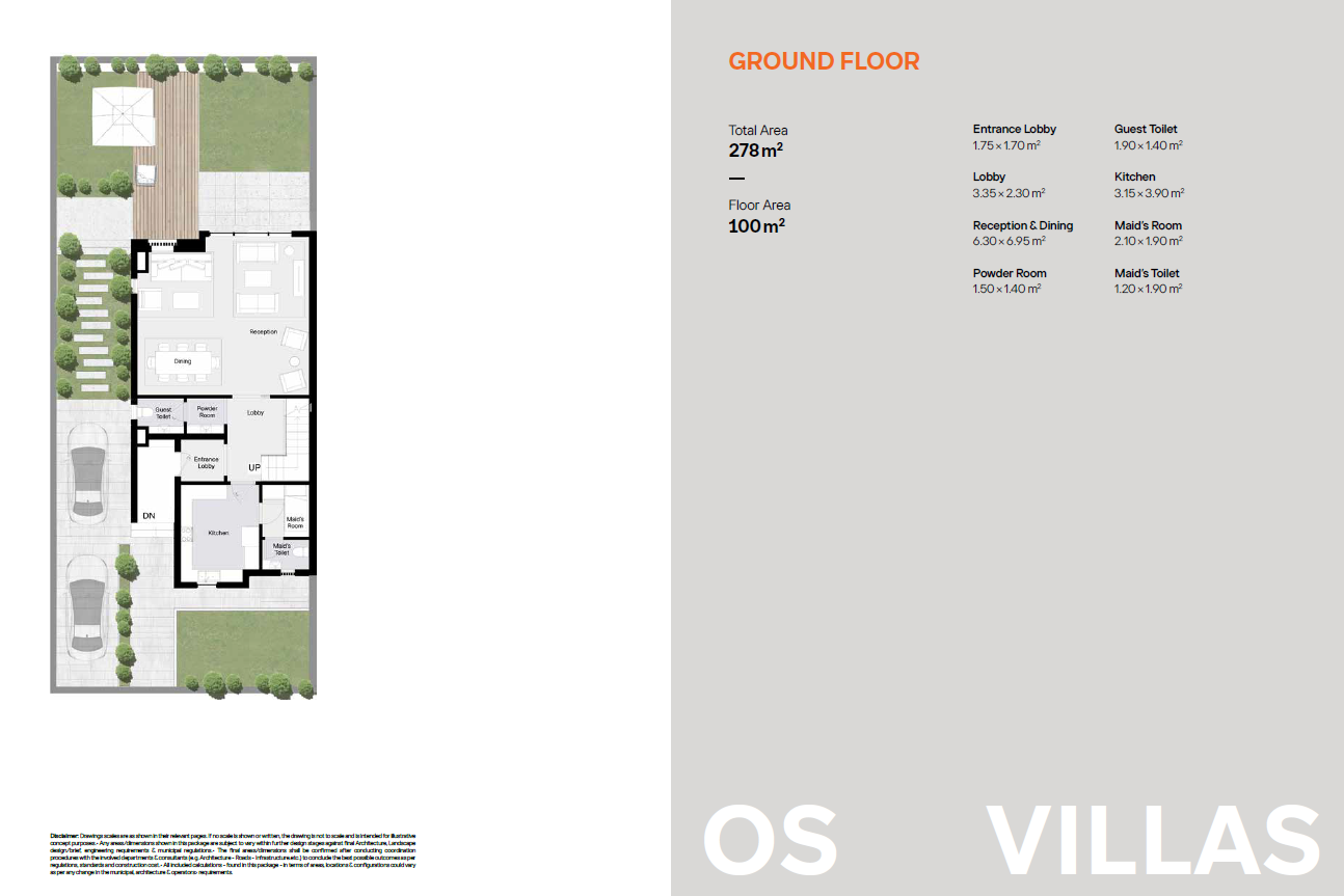 Floor plan for villa at Ivoire East