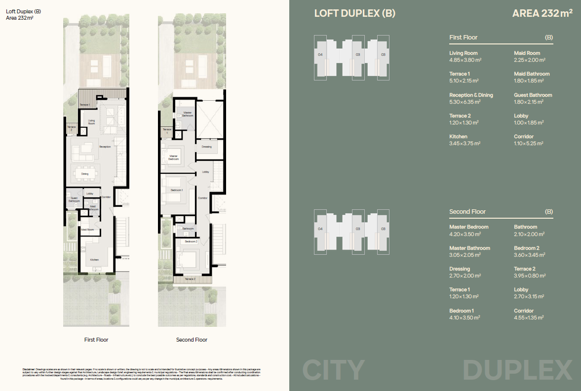 Floor plan for duplex at Ivoire West