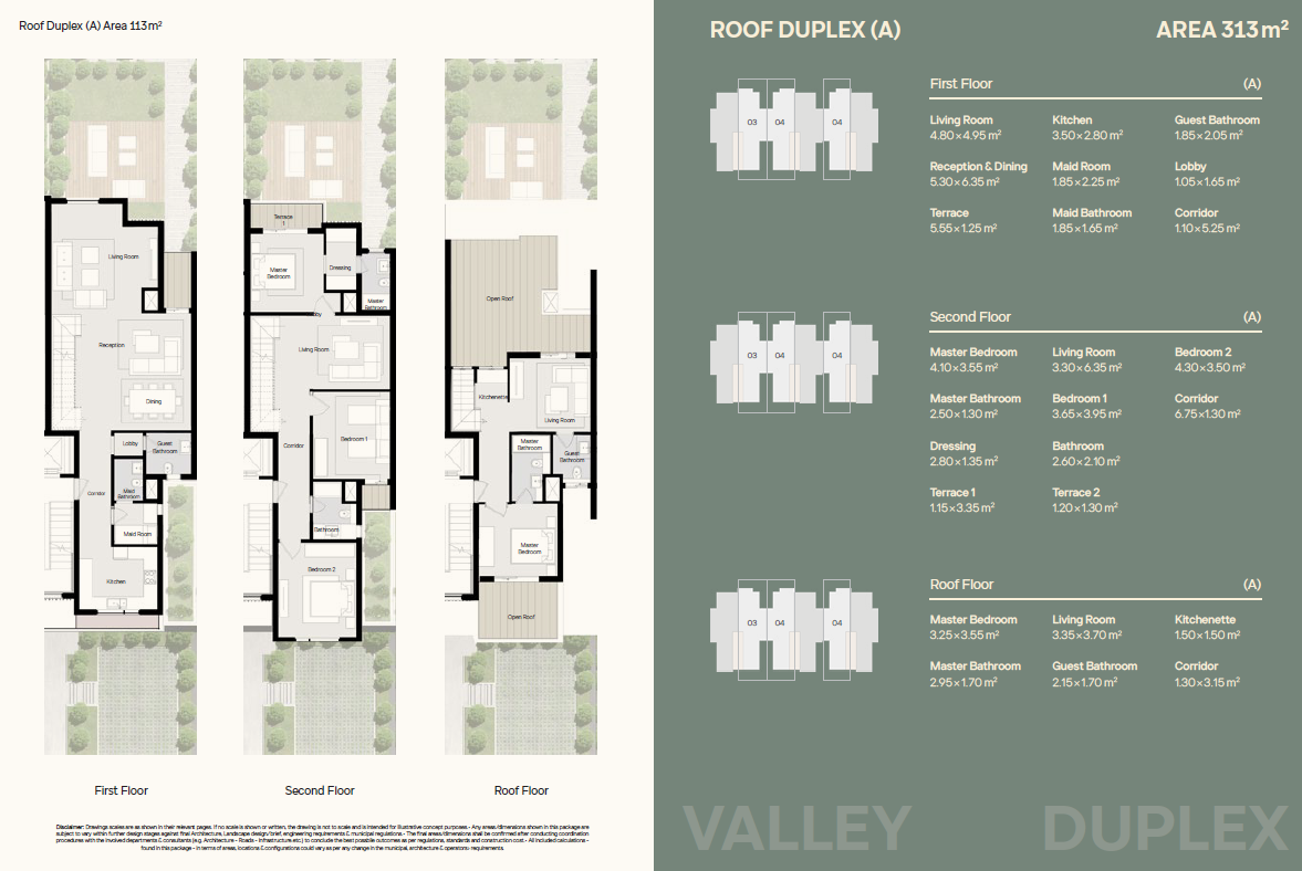 Floor plan for duplex at Ivoire West