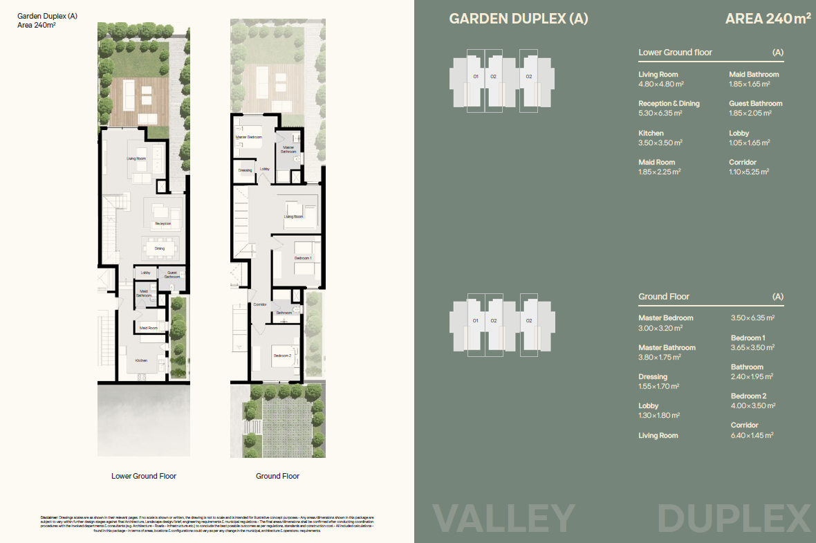 Floor plan for duplex at Ivoire West