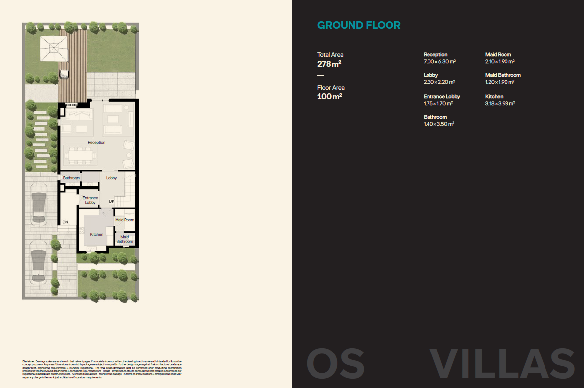 Floor plan for villa at Ivoire West