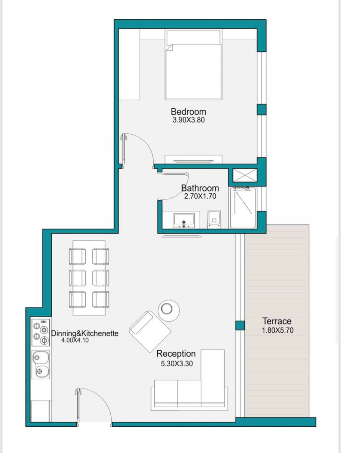 Floor plan for apartment at Bloomfields