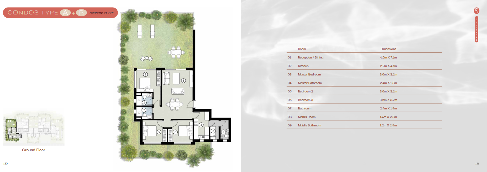 Floor plan for apartment at Silversands