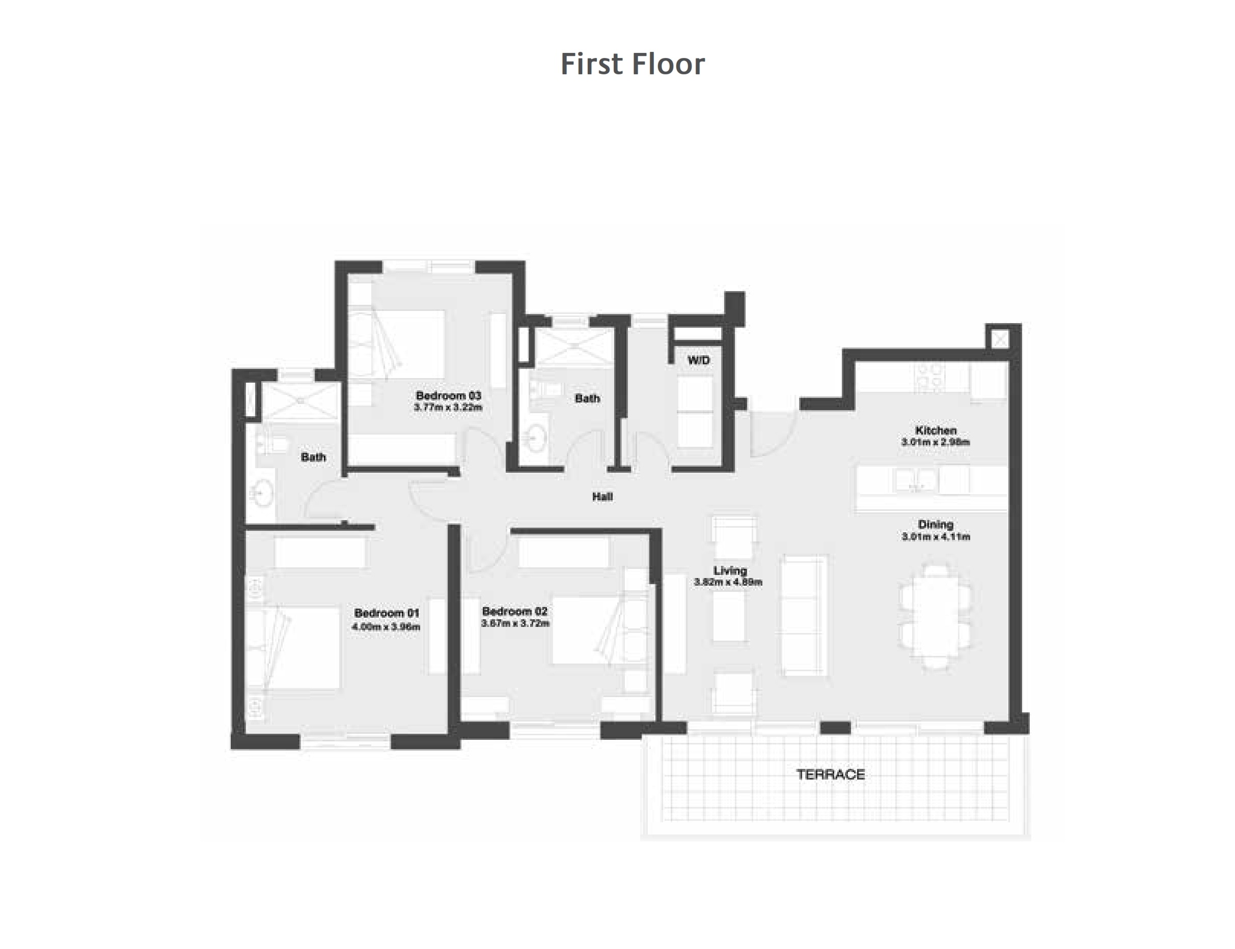 Floor plan for chalet at Marassi