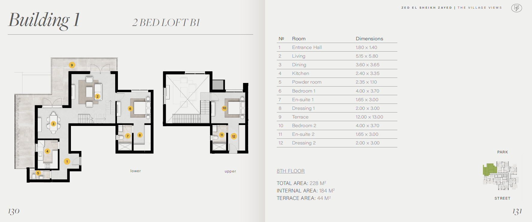 Floor plan for penthouse at ZED