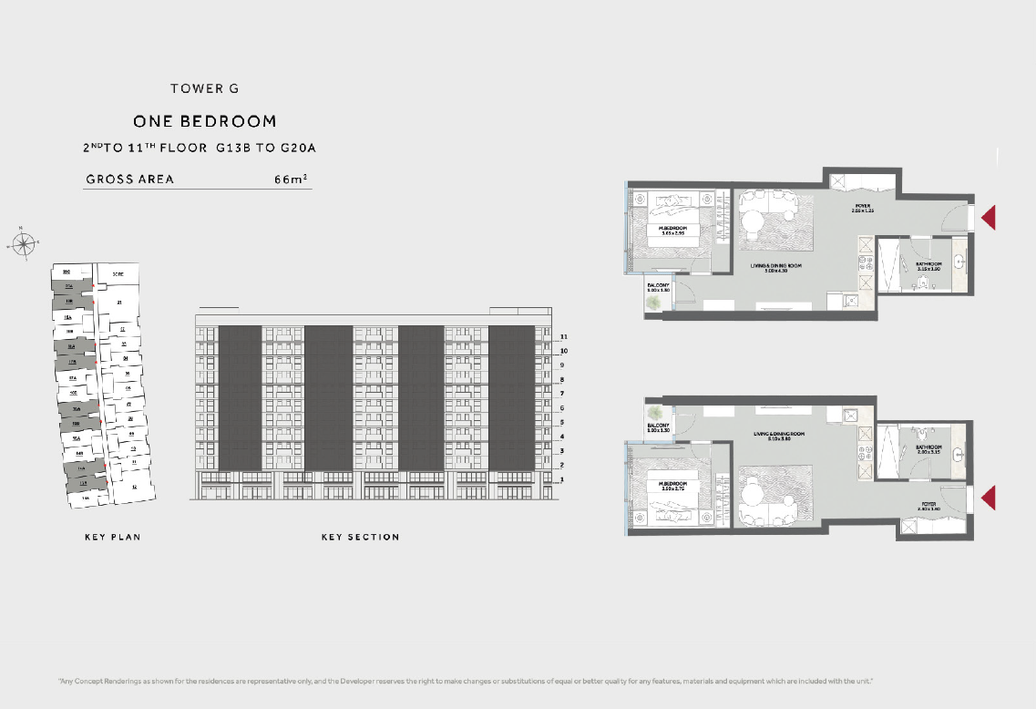 Floor plan for apartment at Marriott Residences Heliopolis