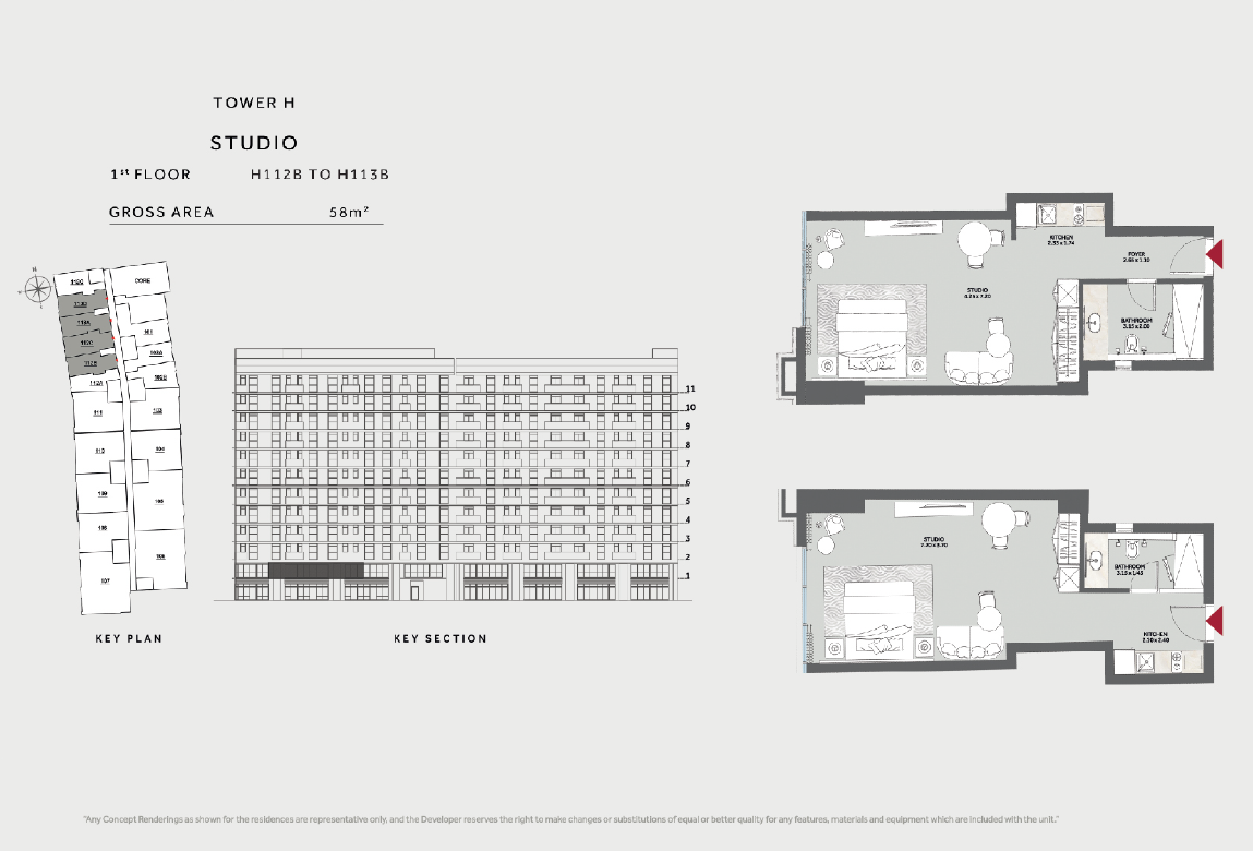 Floor plan for apartment at Marriott Residences Heliopolis
