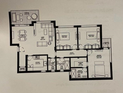 Floor plan for apartment at Garden Residence Hyde Park